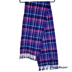 100% Cashmere Scarf Tartan Plaid Scotland Multicolor Color unisex